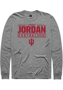 Camden Jordan Rally Mens Graphite Indiana Hoosiers NIL Stacked Box Tee