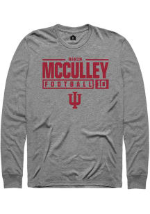 Derin McCulley Rally Mens Graphite Indiana Hoosiers NIL Stacked Box Tee