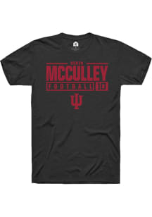 Derin McCulley  Indiana Hoosiers NIL Stacked Box Short Sleeve T Shirt