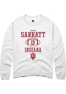 Elijah Sarratt Rally Mens White Indiana Hoosiers NIL Sport Icon Crew Sweatshirt