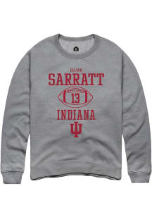 Elijah Sarratt Rally Mens Graphite Indiana Hoosiers NIL Sport Icon Crew Sweatshirt
