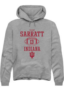 Elijah Sarratt Rally Mens Graphite Indiana Hoosiers NIL Sport Icon Hooded Sweatshirt