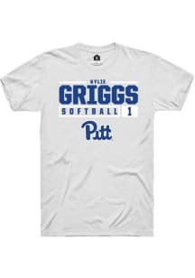 Kylie Griggs White Pitt Panthers NIL Stacked Box Short Sleeve T Shirt