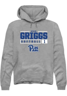 Kylie Griggs Rally Mens Graphite Pitt Panthers NIL Stacked Box Hooded Sweatshirt