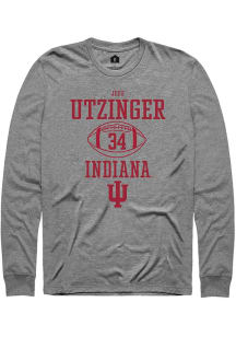 Jeff Utzinger Rally Mens Graphite Indiana Hoosiers NIL Sport Icon Tee