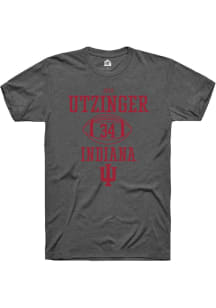 Jeff Utzinger Dark Grey Indiana Hoosiers NIL Sport Icon Short Sleeve T Shirt