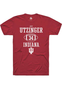 Jeff Utzinger Red Indiana Hoosiers NIL Sport Icon Short Sleeve T Shirt