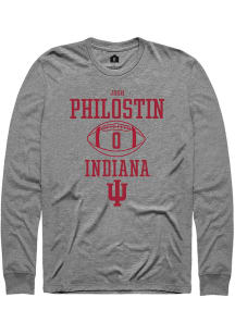 Josh Philostin Rally Mens Graphite Indiana Hoosiers NIL Sport Icon Tee