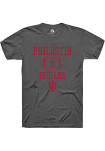 Josh Philostin Dark Grey Indiana Hoosiers NIL Sport Icon Short Sleeve T Shirt