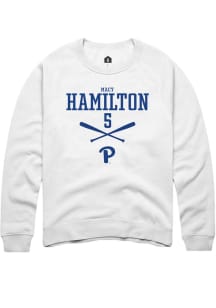 Macy Hamilton Rally Mens White Pitt Panthers NIL Sport Icon Crew Sweatshirt