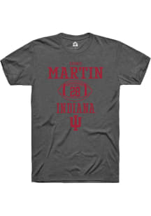 Khobie Martin Dark Grey Indiana Hoosiers NIL Sport Icon Short Sleeve T Shirt