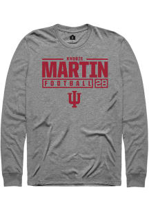 Khobie Martin Rally Mens Graphite Indiana Hoosiers NIL Stacked Box Tee