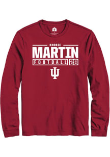 Khobie Martin Rally Mens Red Indiana Hoosiers NIL Stacked Box Tee