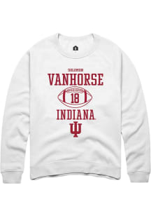 Solomon Vanhorse Rally Mens White Indiana Hoosiers NIL Sport Icon Crew Sweatshirt