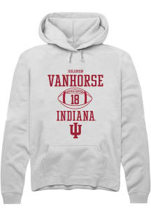 Solomon Vanhorse Rally Mens White Indiana Hoosiers NIL Sport Icon Hooded Sweatshirt