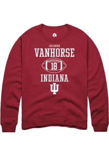 Solomon Vanhorse Rally Mens Red Indiana Hoosiers NIL Sport Icon Crew Sweatshirt