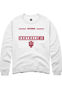 Solomon Vanhorse Rally Mens White Indiana Hoosiers NIL Stacked Box Crew Sweatshirt