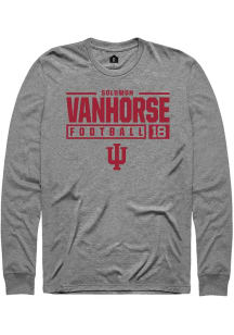 Solomon Vanhorse Rally Mens Graphite Indiana Hoosiers NIL Stacked Box Tee