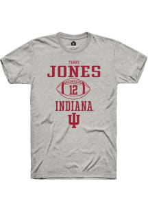 Terry Jones Ash Indiana Hoosiers NIL Sport Icon Short Sleeve T Shirt