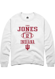 Terry Jones Rally Mens White Indiana Hoosiers NIL Sport Icon Crew Sweatshirt