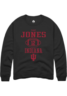 Terry Jones Rally Mens Black Indiana Hoosiers NIL Sport Icon Crew Sweatshirt