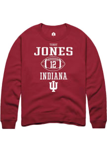 Terry Jones Rally Mens Red Indiana Hoosiers NIL Sport Icon Crew Sweatshirt