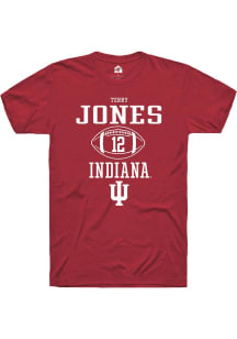 Terry Jones Red Indiana Hoosiers NIL Sport Icon Short Sleeve T Shirt