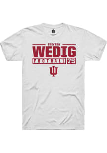 Treyton Wedig White Indiana Hoosiers NIL Stacked Box Short Sleeve T Shirt