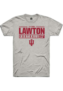 Ty Son Lawton Ash Indiana Hoosiers NIL Stacked Box Short Sleeve T Shirt