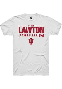 Ty Son Lawton White Indiana Hoosiers NIL Stacked Box Short Sleeve T Shirt