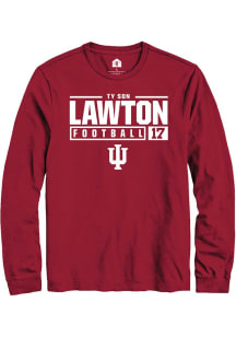 Ty Son Lawton Rally Mens Red Indiana Hoosiers NIL Stacked Box Tee