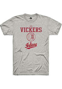 Ava Vickers  Indiana Hoosiers Ash Rally NIL Sport Icon Short Sleeve T Shirt