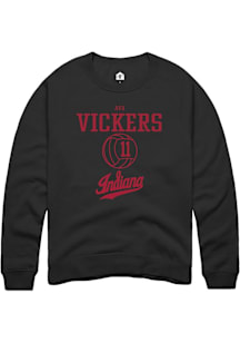 Ava Vickers  Rally Indiana Hoosiers Mens Black NIL Sport Icon Long Sleeve Crew Sweatshirt