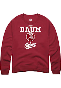 Avery Daum  Rally Indiana Hoosiers Mens Red NIL Sport Icon Long Sleeve Crew Sweatshirt