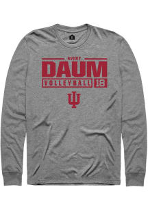 Avery Daum Rally Mens Graphite Indiana Hoosiers NIL Stacked Box Tee