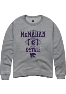 Kaden McMahan Rally Mens Graphite K-State Wildcats NIL Sport Icon Crew Sweatshirt