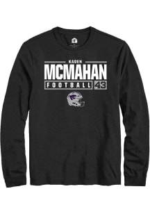 Kaden McMahan Rally Mens Black K-State Wildcats NIL Stacked Box Tee