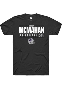 Kaden McMahan Black K-State Wildcats NIL Stacked Box Short Sleeve T Shirt