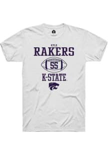 Kyle Rakers White K-State Wildcats NIL Sport Icon Short Sleeve T Shirt