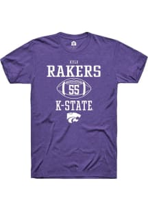 Kyle Rakers Purple K-State Wildcats NIL Sport Icon Short Sleeve T Shirt