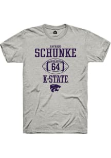 Navarro Schunke Ash K-State Wildcats NIL Sport Icon Short Sleeve T Shirt