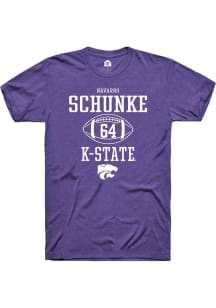 Navarro Schunke Purple K-State Wildcats NIL Sport Icon Short Sleeve T Shirt