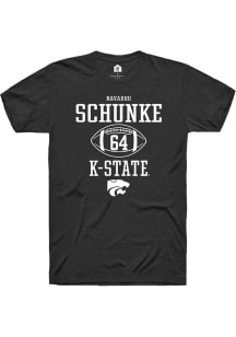 Navarro Schunke Black K-State Wildcats NIL Sport Icon Short Sleeve T Shirt