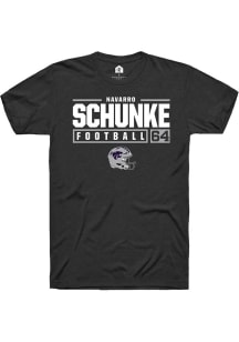 Navarro Schunke Black K-State Wildcats NIL Stacked Box Short Sleeve T Shirt