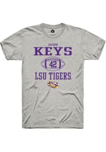 Davhon Keys  LSU Tigers Ash Rally NIL Sport Icon Short Sleeve T Shirt