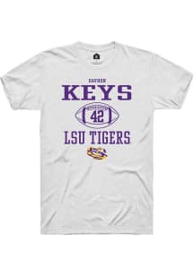 Davhon Keys  LSU Tigers White Rally NIL Sport Icon Short Sleeve T Shirt