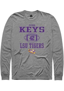 Davhon Keys  LSU Tigers Graphite Rally NIL Sport Icon Long Sleeve T Shirt