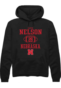 Carter Nelson Rally Mens Black Nebraska Cornhuskers NIL Sport Icon Hooded Sweatshirt