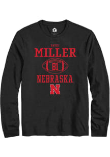 Hayes Miller Rally Mens Black Nebraska Cornhuskers NIL Sport Icon Tee