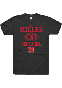 Hayes Miller Black Nebraska Cornhuskers NIL Sport Icon Short Sleeve T Shirt